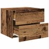 vidaXL Cabinet de chevet avec tiroir 2 pcs Bois ancien 50 x 39 x 41 cm