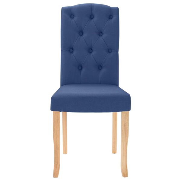 vidaXL Chaises &agrave; manger lot de 2 bleu tissu