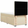 vidaXL Sommier &agrave; lattes de lit avec matelas Cr&egrave;me 80x200 cm Tissu