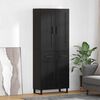 vidaXL Haut Armoire Montage mural 2 pcs Ch&ecirc;ne noir Bois d'ing&eacute;nierie