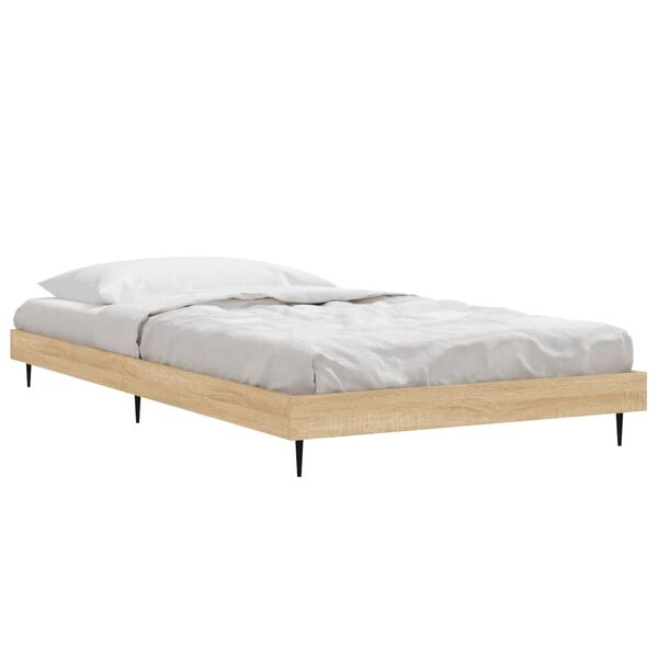 vidaXL Cadre de lit sans matelas ch&ecirc;ne sonoma 100x200 cm