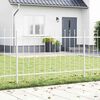 vidaXL Cl&ocirc;ture de jardin 3 pcs Blanc 5,1 x 1,2 m
