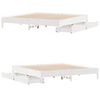 vidaXL Cadre de lit sans matelas blanc 200x200 cm bois massif de pin