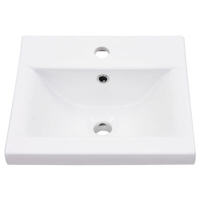 vidaXL Cadre de lavabo de salle de bain vasque à encastrer Noir Fer