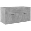 vidaXL Ensemble de meubles de salle de bain 3 pcs gris b&eacute;ton