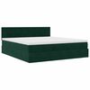 VidaXL Cadre de lit ottoman avec matelas vert foncé 160x200 cm velours
