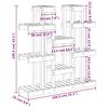 vidaXL Support &agrave; plantes Blanc 104,5x25x109,5 cm Bois massif de pin
