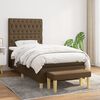 vidaXL Sommier &agrave; lattes de lit avec matelas Marron fonc&eacute; 90x200 cm