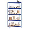 vidaXL &Eacute;tag&egrave;res &agrave; 5 niveaux 2pcs Bleu Acier et bois d'ing&eacute;nierie