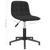 vidaXL Chaise pivotante de bureau Noir Velours