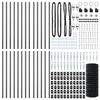 vidaXL Cl&ocirc;ture avec poteau Gris 0,4 x 50 m Acier et PVC
