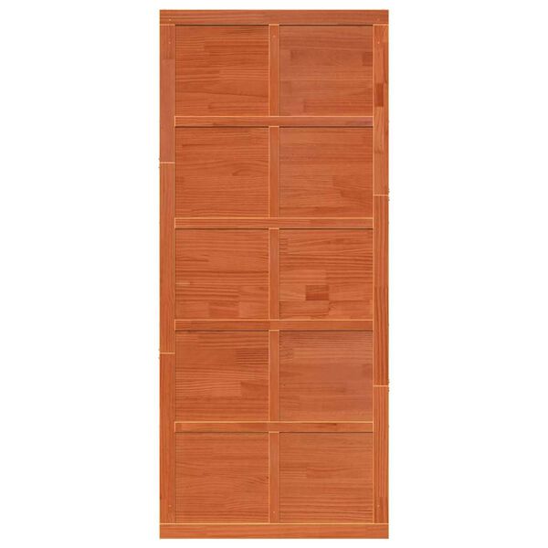 vidaXL Porte de grange Cire marron 90 x 2,5 x 208 cm
