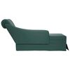 vidaXL Fauteuil long et traversin accoudoir droit vert foncé velours