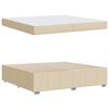 vidaXL Cadre de lit avec matelas Cr&egrave;me 200 x 200 cm tissu