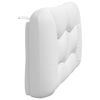 vidaXL Coussin de t&ecirc;te de lit Hvar blanc 140 cm similicuir