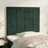 vidaXL T&ecirc;te de lit Vert fonc&eacute; 90x5x118/128 cm Velours