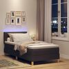 vidaXL Lit &agrave; ressort LED avec matelas Marron fonc&eacute; 100 x 200 cm tissu