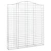 vidaXL Paniers à gabions arqués 7 pcs 200x30x220/240 cm fer galvanisé