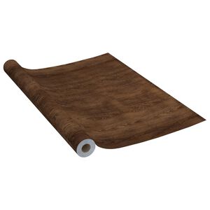 vidaXL Film autoadh&eacute;sif pour meubles Ch&ecirc;ne fonc&eacute; 500x90 cm PVC