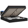 vidaXL Lit coffre avec matelas et LED Noir 140 x 190 cm Tissu