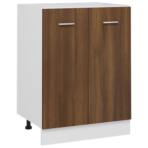 vidaXL Meuble bas "Lyon" Ch&ecirc;ne brun 60 x 46 x 81,5 cm Bois d'ing&eacute;nierie
