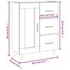 vidaXL Buffet ch&ecirc;ne sonoma 69,5x34x90 cm bois d'ing&eacute;nierie