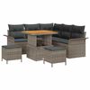 vidaXL Ensemble de canap&eacute; de jardin 8 pc 7-Nombre de places Gris