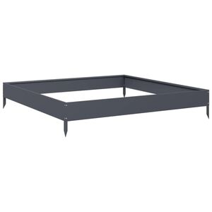 vidaXL Lit sur&eacute;lev&eacute; de jardin anthracite 100x100x18,5 cm acier