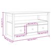vidaXL Table basse Blanc 102x49x55 cm Bois massif de pin