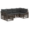 vidaXL Ensemble de canap&eacute; de jardin 6 pc 6-Nombre de places Gris