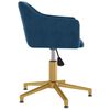 vidaXL Chaises pivotantes &agrave; manger lot de 2 Bleu Velours