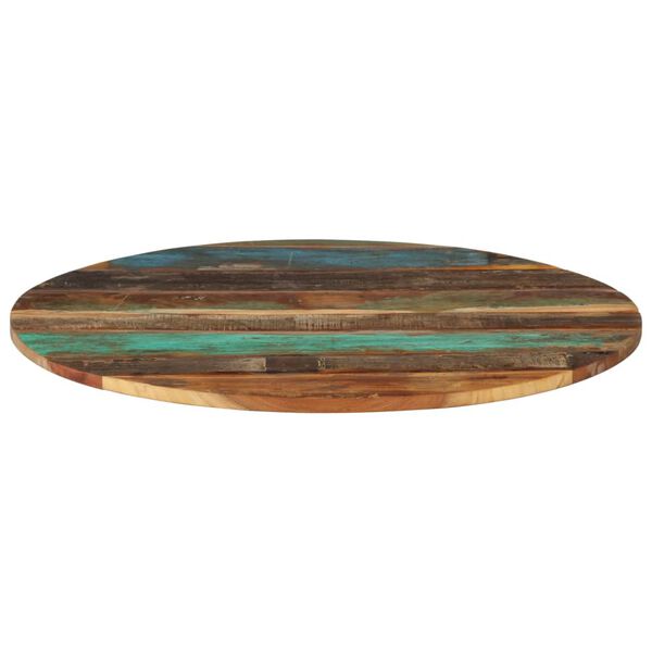 vidaXL Dessus de table rond 80 cm 15-16 mm Bois de récupération