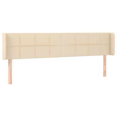 vidaXL Tête de lit à LED Crème 163x16x78/88 cm Tissu