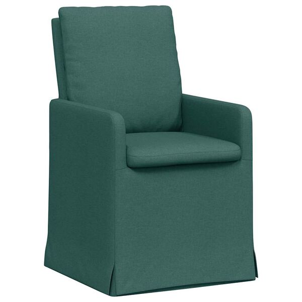 vidaXL Chaises de salle &agrave; manger 2 pcs Vert fonc&eacute; 57 x 67 x 98 cm