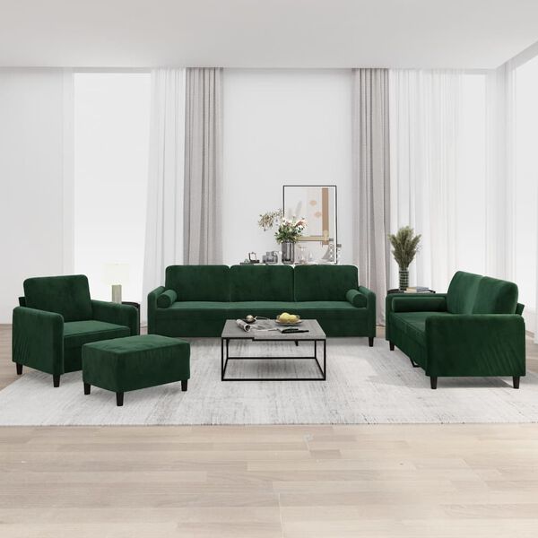 vidaXL Ensemble de canap&eacute;s 4 pcs coussins d&eacute;coratifs et coussins