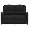 vidaXL Fauteuil de massage inclinable à 2 places noir tissu
