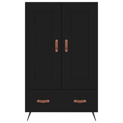 vidaXL Buffet haut noir 69,5x31x115 cm bois d'ingénierie