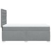 vidaXL Sommier &agrave; lattes de lit avec matelas Gris clair 90x200 cm Tissu