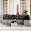 vidaXL Ensemble de canap&eacute; de jardin Gris clair polyrotin