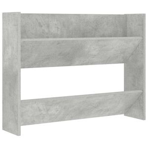 vidaXL Armoire &agrave; chaussures murale Gris b&eacute;ton 80x18x60 cm Agglom&eacute;r&eacute;