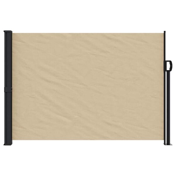 vidaXL Auvent latéral rétractable beige 140x500 cm