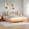 vidaXL Lit biblioth&egrave;que sans matelas cire marron 200x200 cm pin massif