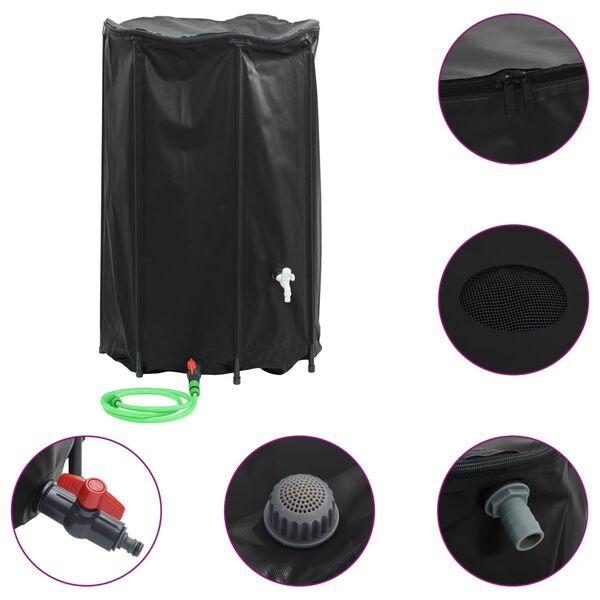 vidaXL R&eacute;servoir d'eau avec robinet pliable 1000 L PVC