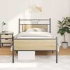 vidaXL Cadre de lit sans matelas ch&ecirc;ne sonoma 100x190 cm