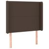 vidaXL Sommier &agrave; lattes de lit matelas LED Marron 80x200 cm Similicuir
