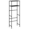 vidaXL Support de rangement 2 niveaux sur toilette Noir 53,5x28x143 cm