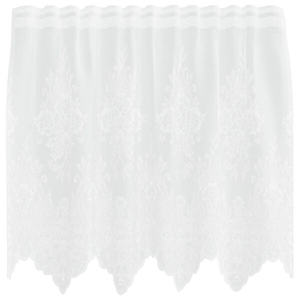 vidaXL Rideau en Dentelle Floral Blanc 120 x 150 cm Polyester