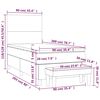 vidaXL Sommier &agrave; lattes de lit avec matelas Vert fonc&eacute; 90x200 cm