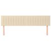 vidaXL T&ecirc;tes de lit 2 pcs Cr&egrave;me 100x5x78/88 cm Tissu