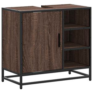 vidaXL Armoire de lavabo de salle de bain ch&ecirc;ne marron 65x33x60 cm